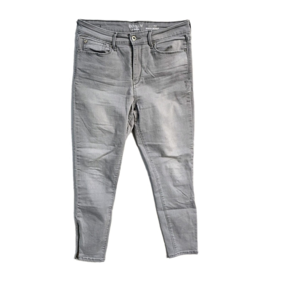 Denizen From Levi's Hi-rise Ankle Skinny  Jeans 10 Gray Zippers